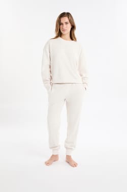 Round Neck Pyjama Sweatshirt;${refinementColor}