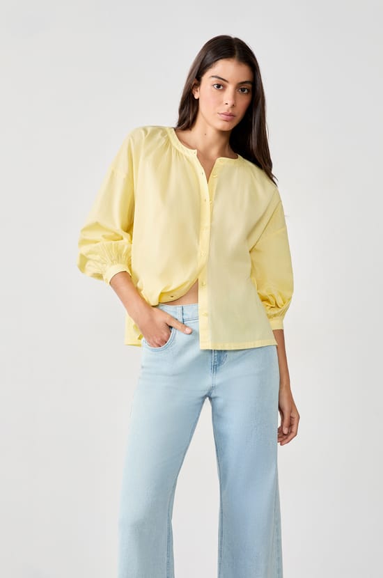 Chemise manches longues en coton;${refinementColor}