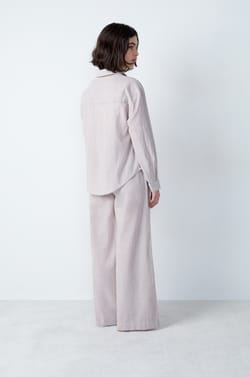 Chemise de pyjama manches longues en coton;${refinementColor}