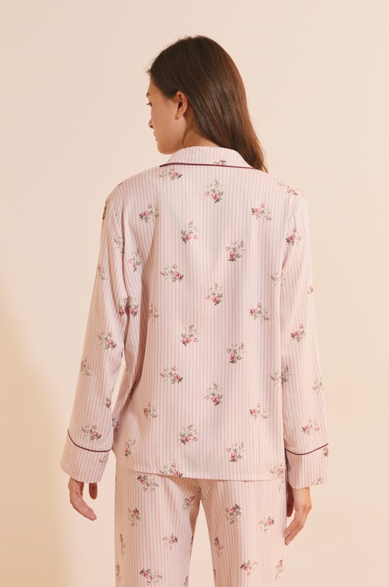 Chemise de pyjama &agrave; motif fleuri;${refinementColor}