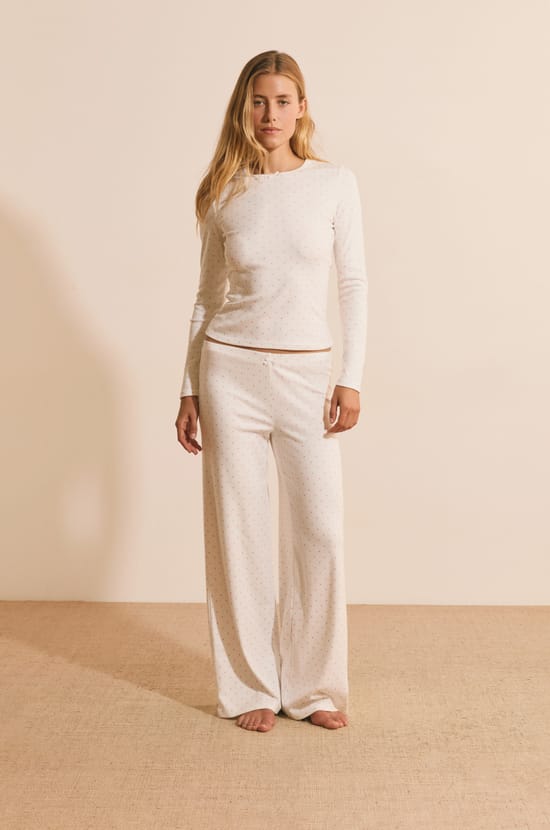 Pantalon de pyjama &agrave; pois;${refinementColor}
