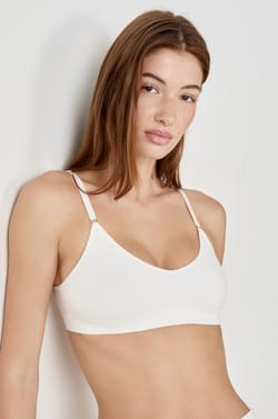 Soutien-gorge brassière sans coutures en coton biologique;${refinementColor}