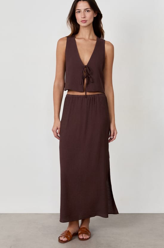 Long Fluid Skirt;${refinementColor}