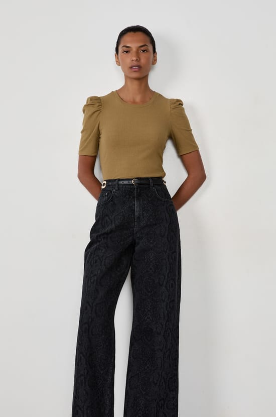 Jean large en coton;${refinementColor}