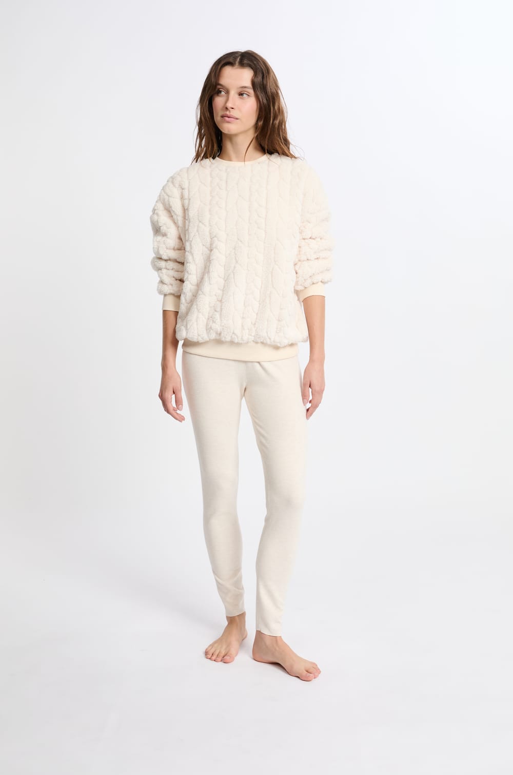 Sweatshirt effet polaire;${refinementColor}