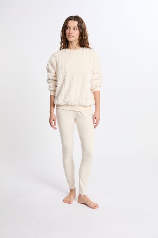 Sweatshirt effet polaire;${refinementColor}