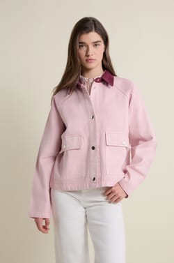 Short Velvet Collar Jacket;${refinementColor}