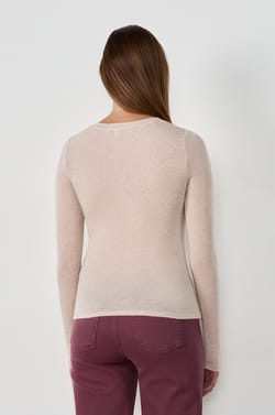 T-shirt manches longues col rond avec laine;${refinementColor}