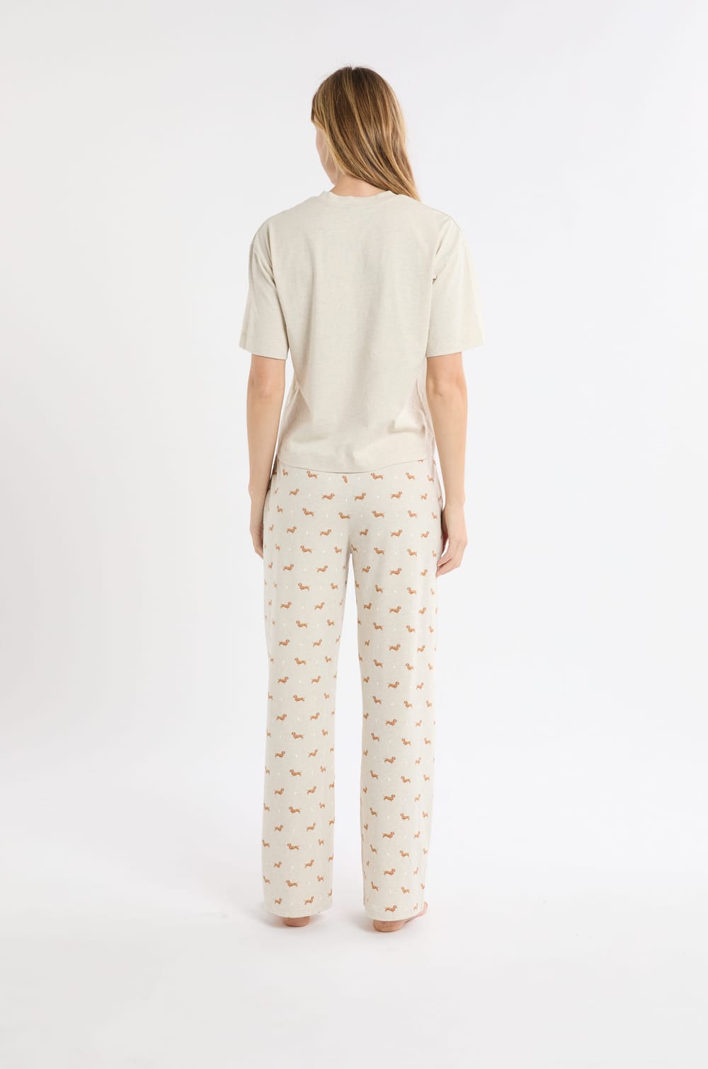 Ensemble de pyjama 2 pièces à motifs chiens;${refinementColor}