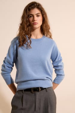 Pull col rond 100% cachemire;${refinementColor}