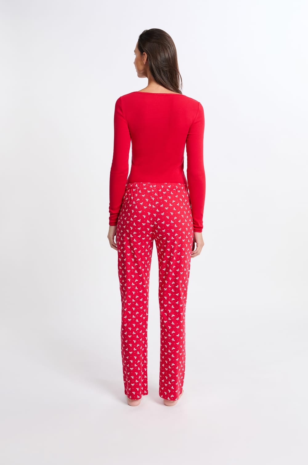 2-Piece Patterned Pajama Gift Set With Cotton;${refinementColor}