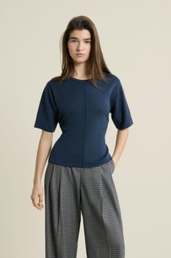 Pull manches courtes ceintur&eacute;e;${refinementColor}