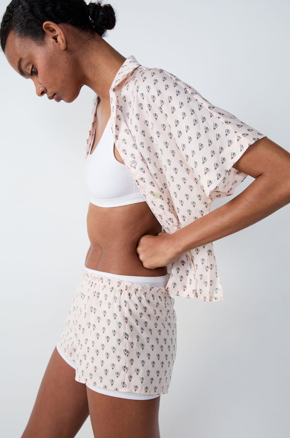 Short de pyjama imprimé;${refinementColor}