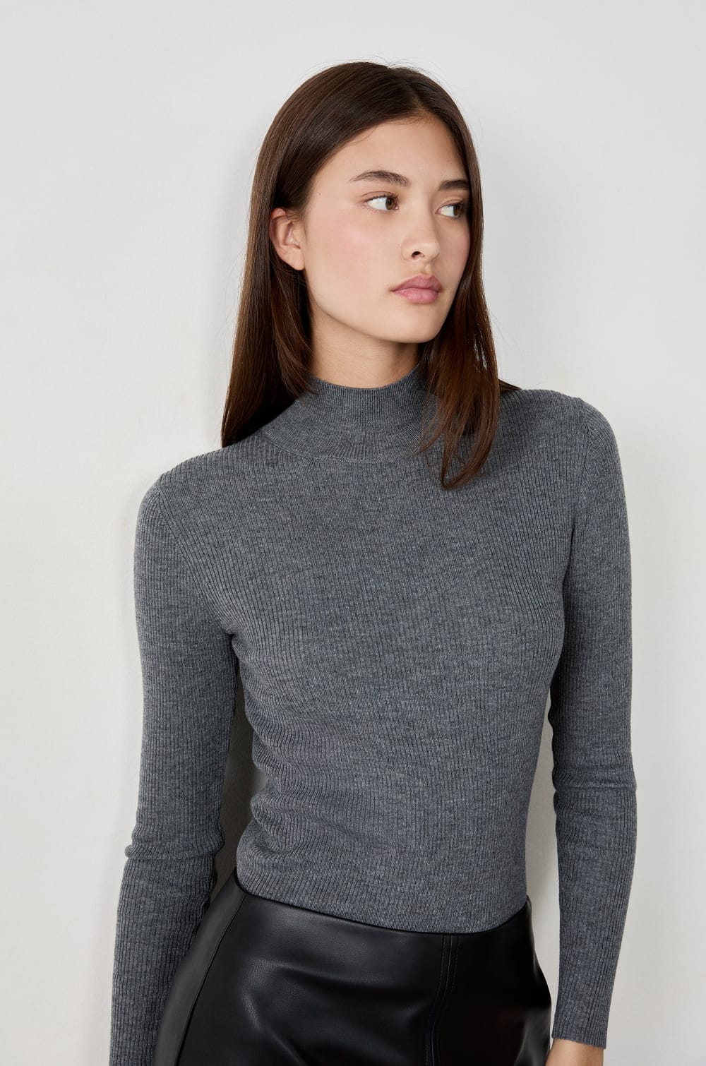 High Neck Sweater;${refinementColor}