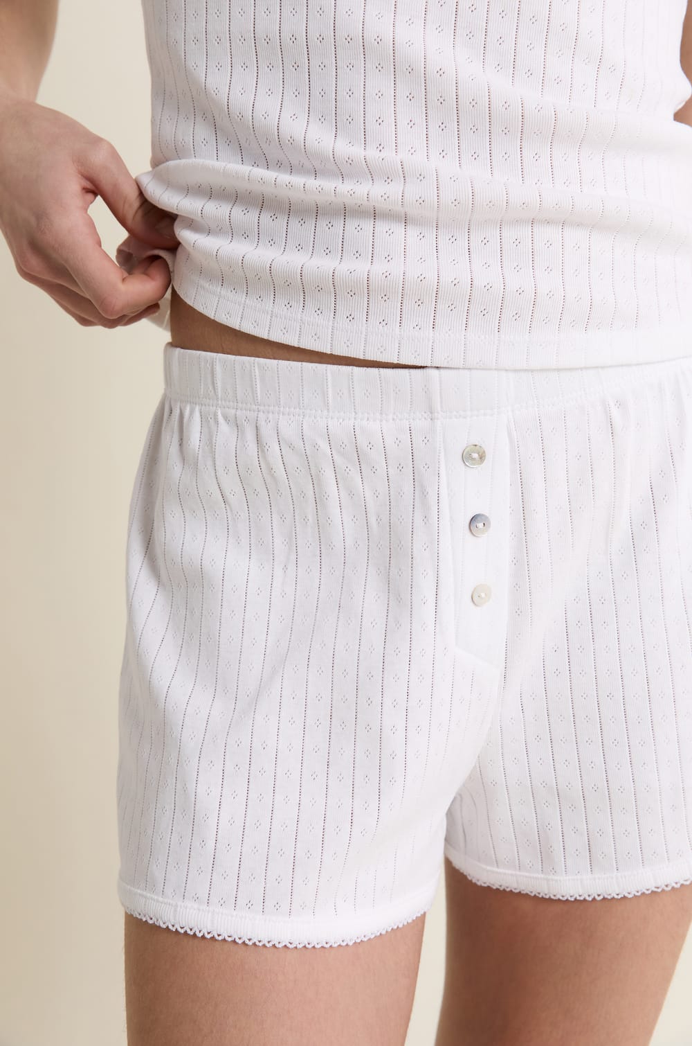 Katoenen pyjamashort;${refinementColor}