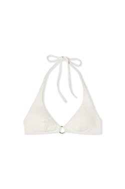 Haut de maillot de bain triangle textur&eacute; avec pads amovibles;${refinementColor}