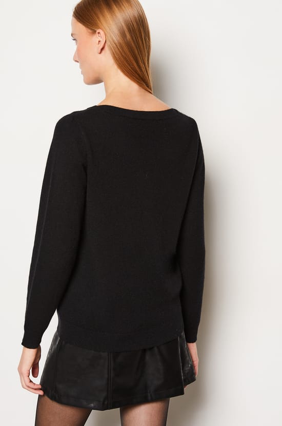 Pull col rond 100% cachemire;${refinementColor}