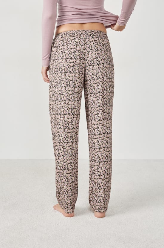 Pantalon de pyjama à fleurs;${refinementColor}