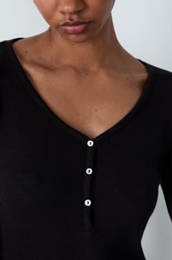 Long-sleeved cotton pointelle T-shirt;${refinementColor}