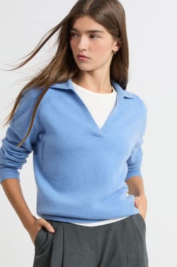 Cashmere Polo Neck Sweater;${refinementColor}
