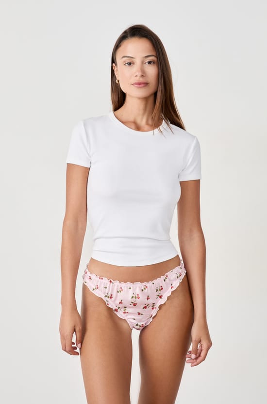 Printed satin tanga;${refinementColor}