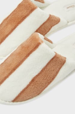 Chaussons mules à rayures;${refinementColor}