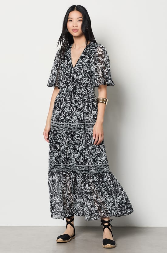 Floral Long Dress;${refinementColor}