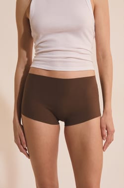Short boyleg sans coutures en coton;${refinementColor}