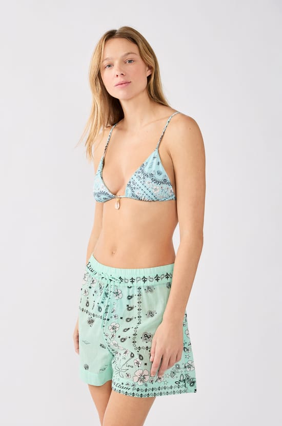 Bedruckte Baumwoll-Shorts;${refinementColor}