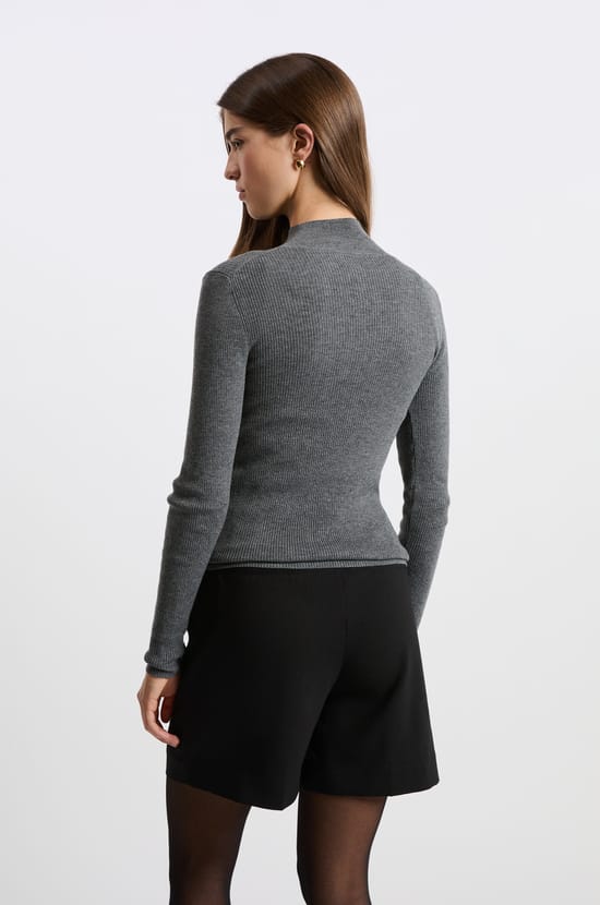 High Neck Sweater;${refinementColor}