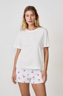 Short-sleeved cotton T-shirt "Sweet Cherie;${refinementColor}