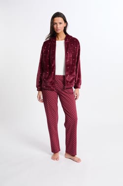 Pyjama 3 pièces à motifs avec coton;${refinementColor}