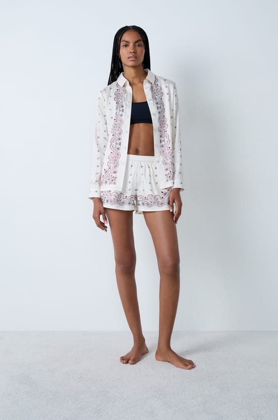 Chemise de pyjama à motifs;${refinementColor}