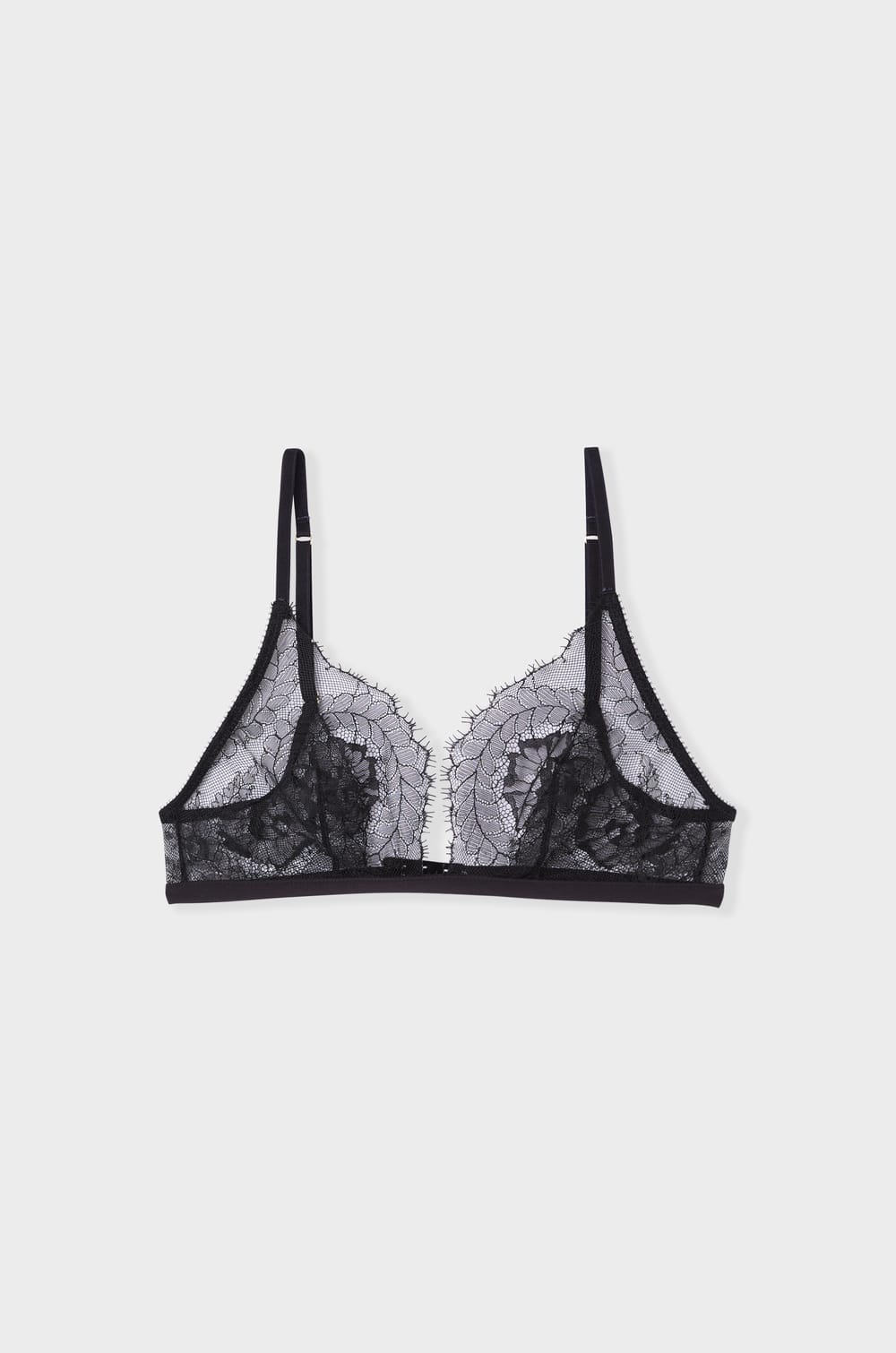 Triangle lace bra;${refinementColor}