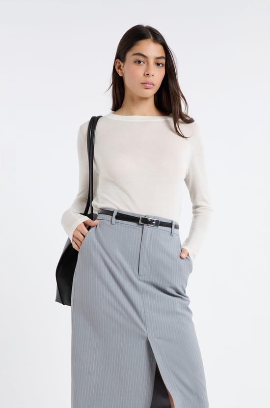 Pull col rond en laine;${refinementColor}