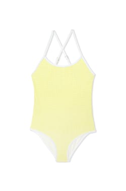 Maillot de bain 1 pi&egrave;ce motif vichy pour enfant;${refinementColor}