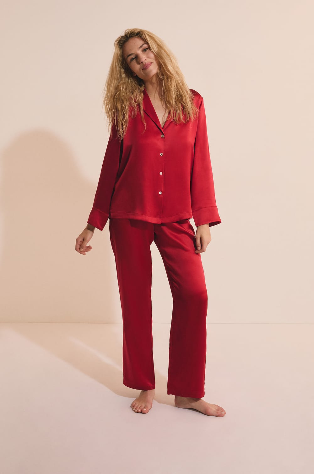 Silk Pyjama Shirt;${refinementColor}