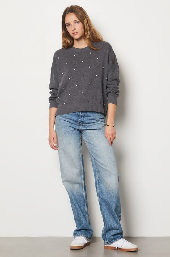 Sweater with Rhinestones;${refinementColor}