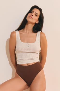 Culotte midi &eacute;chancr&eacute;e;${refinementColor}