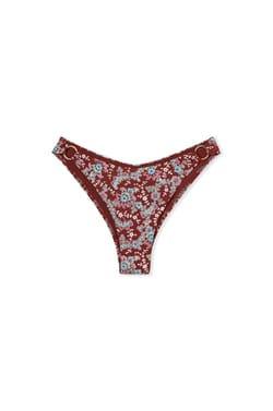 Bas de maillot de bain br&eacute;silien &agrave; motifs fleuris;${refinementColor}