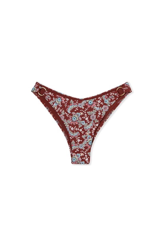 Bas de maillot de bain br&eacute;silien &agrave; motifs fleuris;${refinementColor}