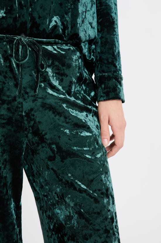 Pantalon de pyjama effet velours;${refinementColor}