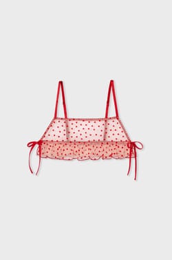 Bralette in Heart Tulle;${refinementColor}