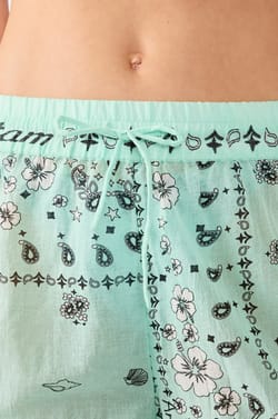 Short imprimé en coton;${refinementColor}