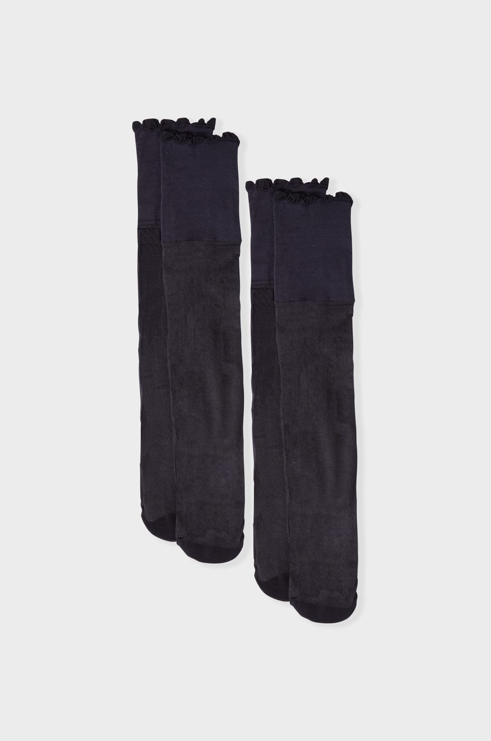 Paire de mi-bas poudr&eacute;s;${refinementColor}