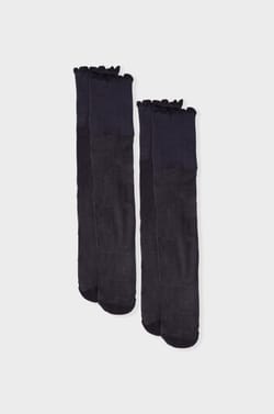 Paire de mi-bas poudr&eacute;s;${refinementColor}