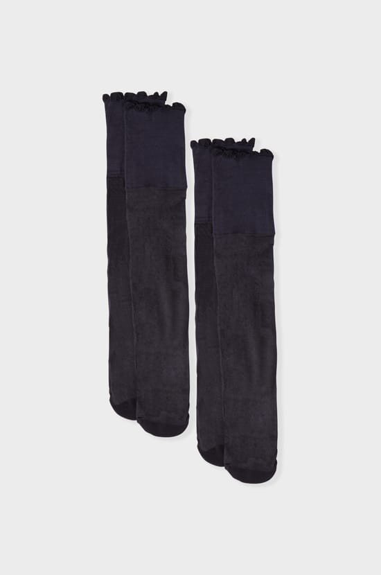 Paire de mi-bas poudr&eacute;s;${refinementColor}