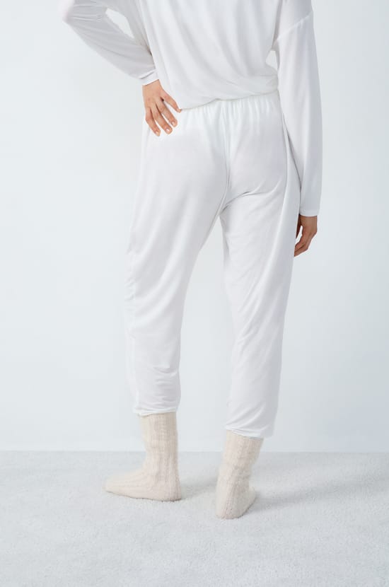  Pantalón de pijama liso;${refinementColor}