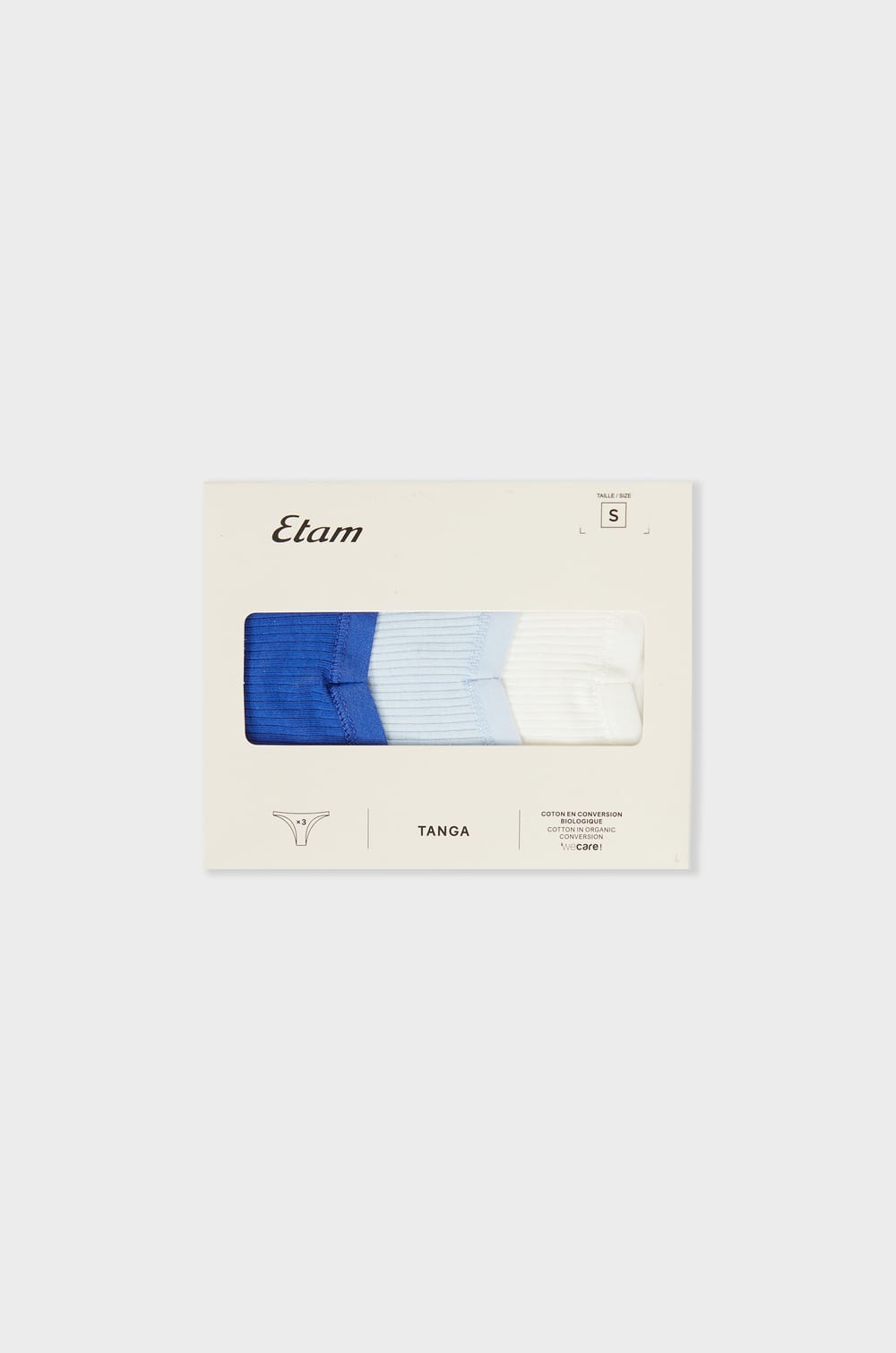 Lot de 3 tangas en coton;${refinementColor}