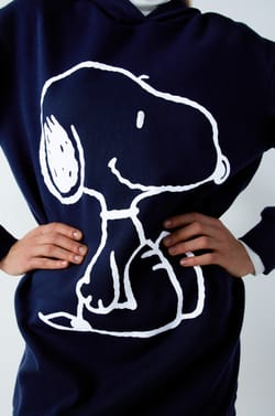 Snoopy Peanuts&copy; Cotton Hooded Pyjama Sweatshirt;${refinementColor}